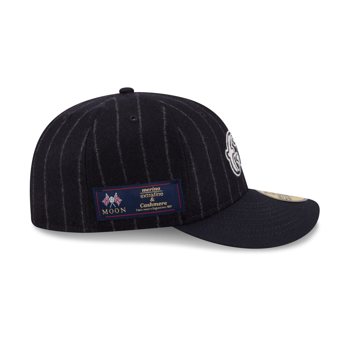 Chicago Cubs Pinstripe Merino & Cashmere Moon 59FIFTY Fitted Hat