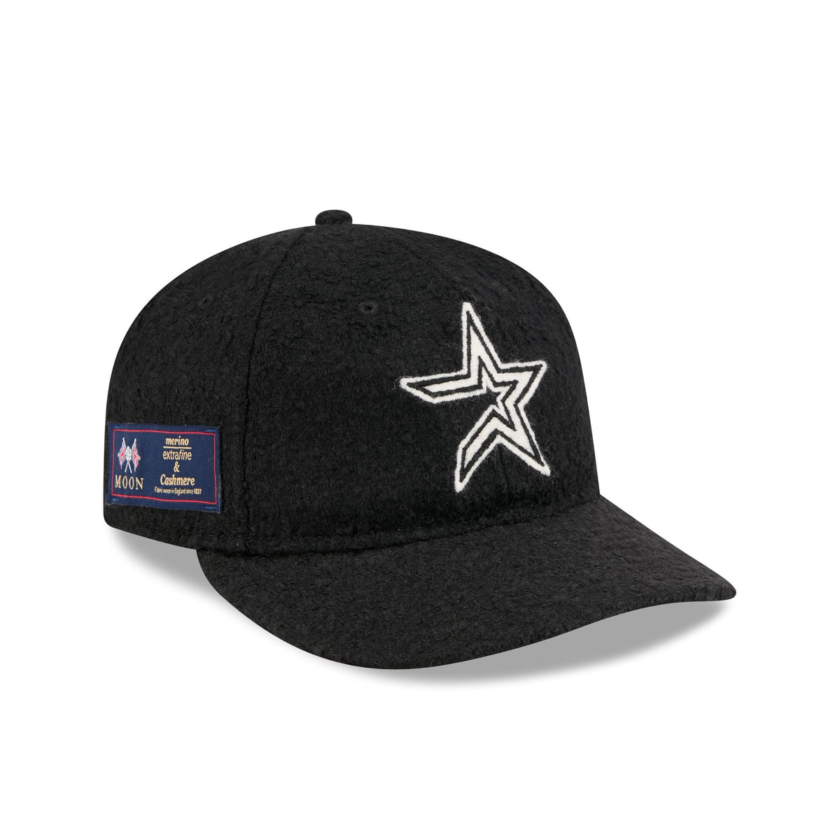 Houston Astros Navy Merino & Cashmere Moon Retro Crown 9FIFTY Adjustable Hat
