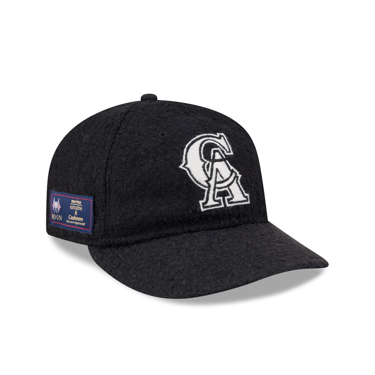 Los Angeles Angels Navy Merino & Cashmere Moon Retro Crown 9FIFTY Adjustable Hat