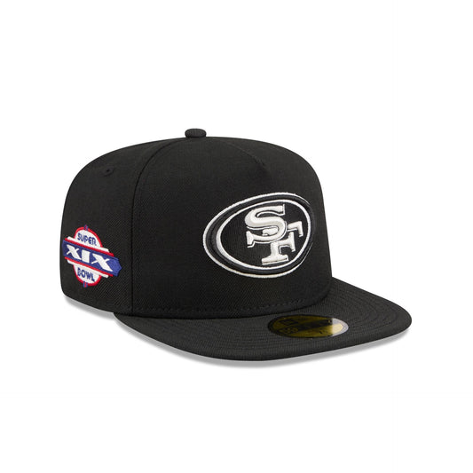 Just Caps Chiseled Logo San Francisco 49ers 59FIFTY A-Frame Fitted Hat