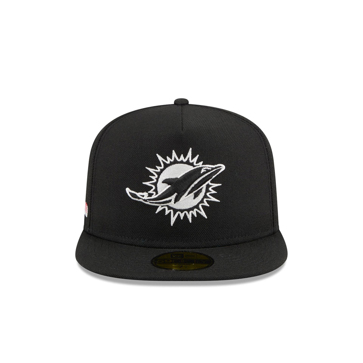 Just Caps Chiseled Logo Miami Dolphins 59FIFTY A-Frame Fitted Hat