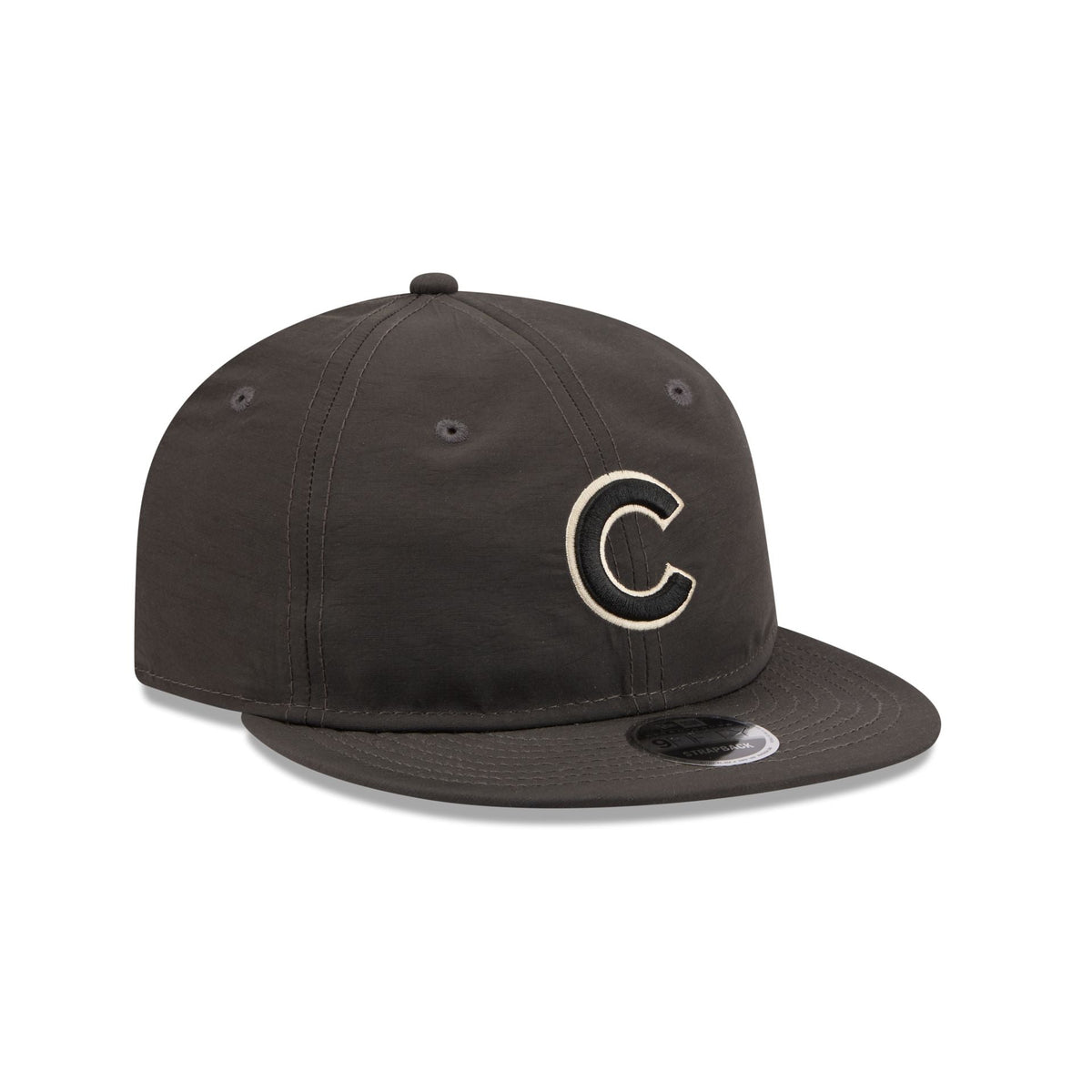Chicago Cubs Three Looms Nylon Black Retro Crown 9FIFTY Adjustable Hat