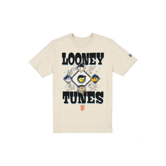 San Francisco Giants Looney Tunes Diamond Chrome White T-Shirt