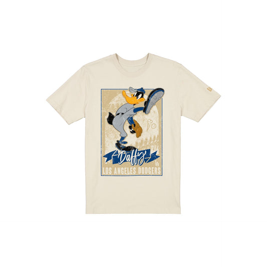 Los Angeles Dodgers Daffy Duck Pitch Chrome White T-Shirt