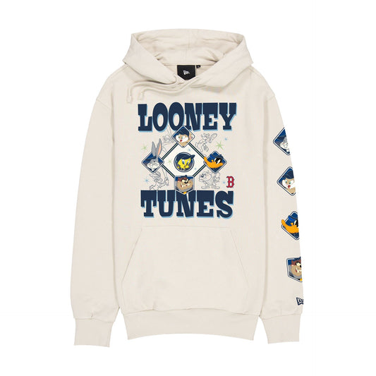 Boston Red Sox Looney Tunes Diamond Chrome White Hoodie