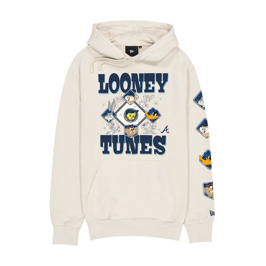 Atlanta Braves Looney Tunes Diamond Chrome White Hoodie
