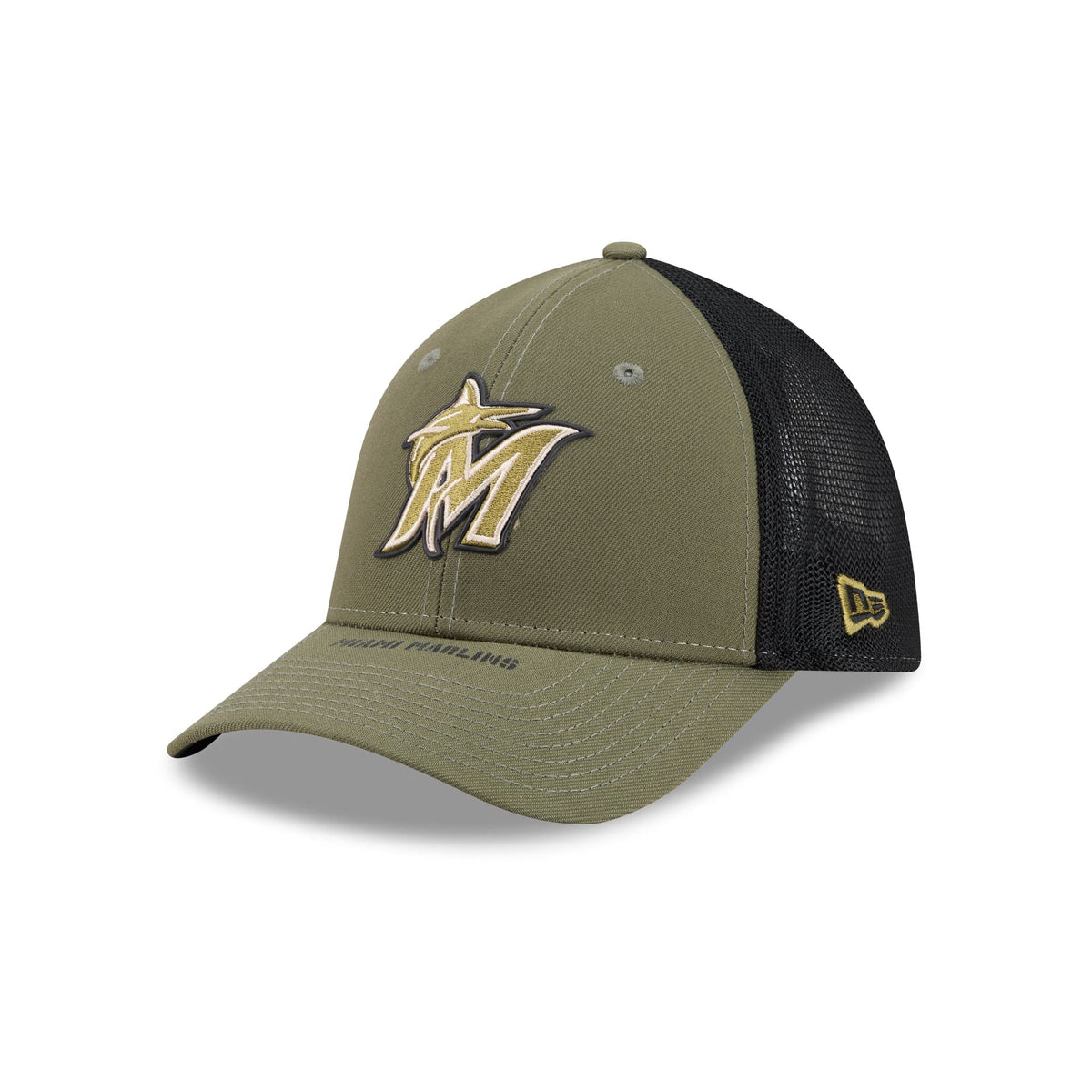 Miami Marlins Armed Forces Day 2026 39THIRTY M-Crown Stretch Fit Hat