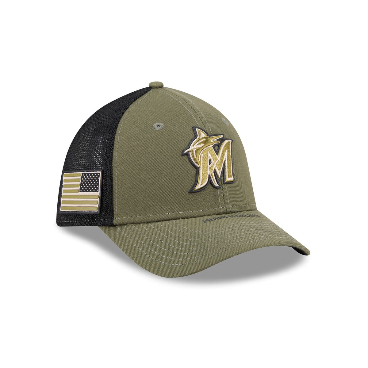 Miami Marlins Armed Forces Day 2026 39THIRTY M-Crown Stretch Fit Hat