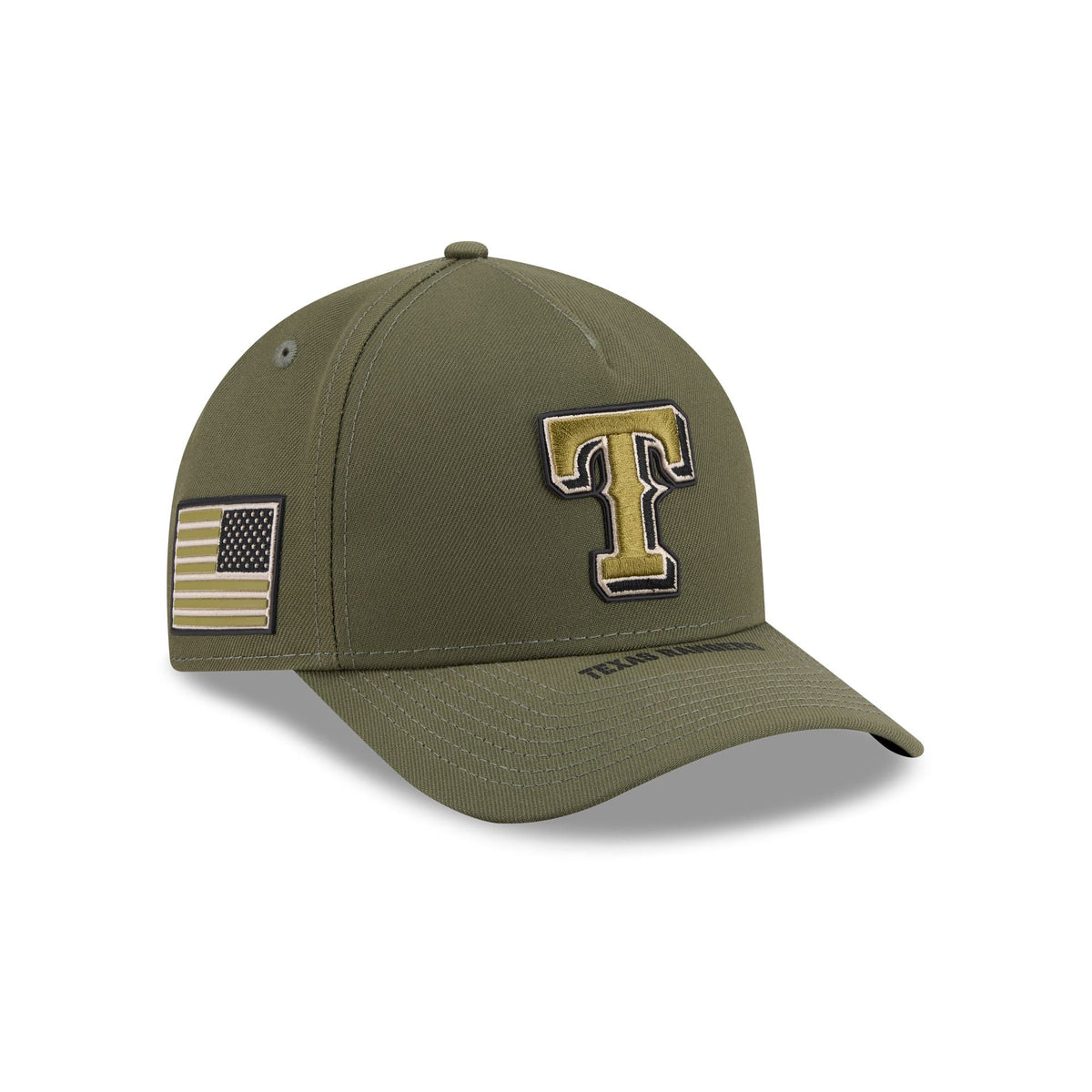 Texas Rangers Armed Forces Day 2026 9FORTY M-Crown A-Frame Snapback Hat