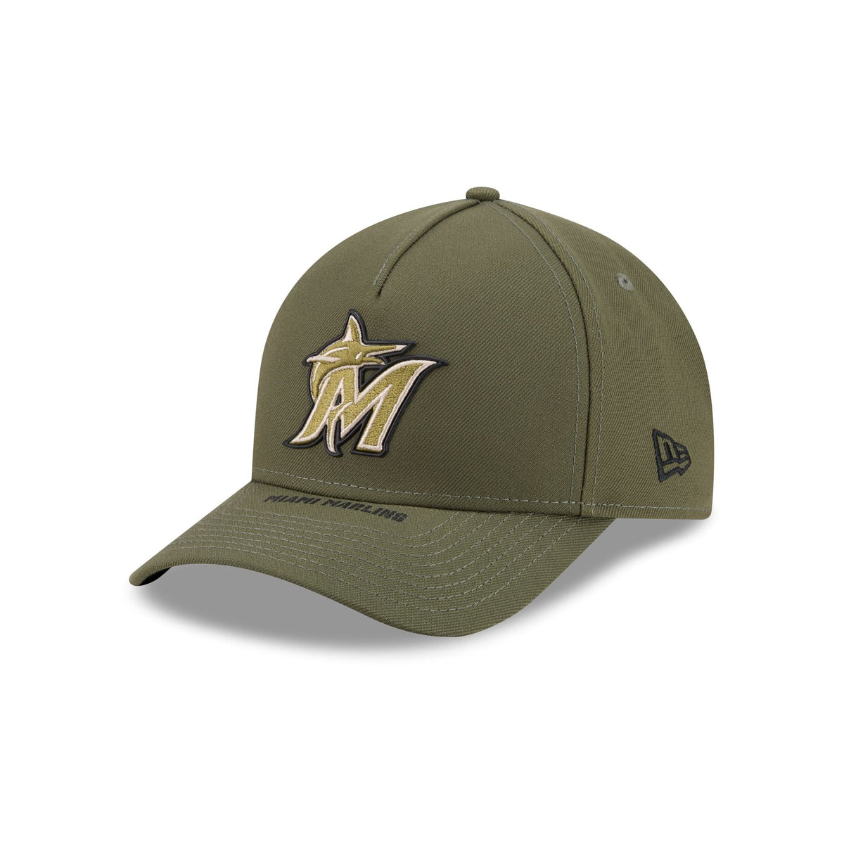Miami Marlins Armed Forces Day 2026 9FORTY M-Crown A-Frame Snapback Hat