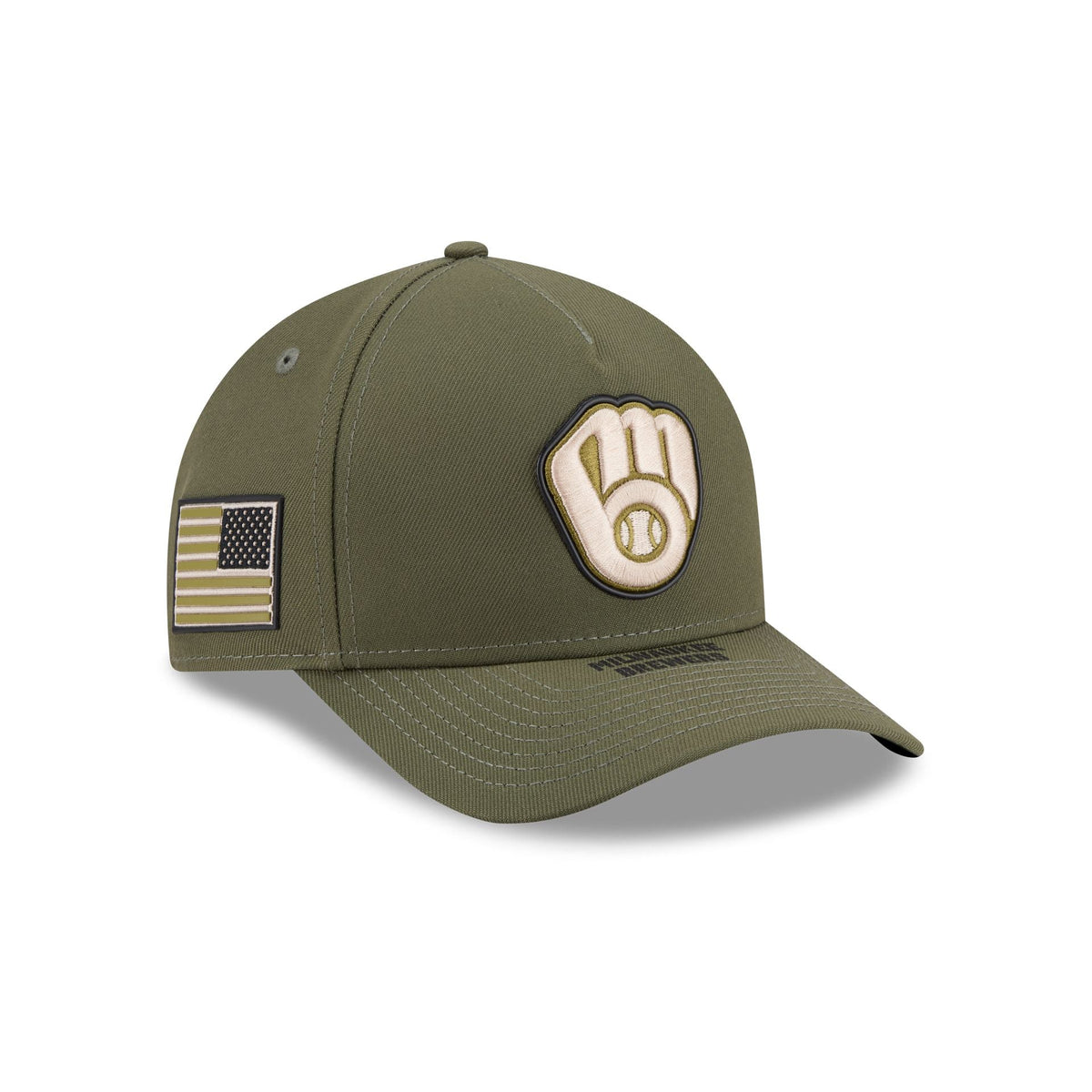 Milwaukee Brewers Armed Forces Day 2026 9FORTY M-Crown A-Frame Snapback Hat