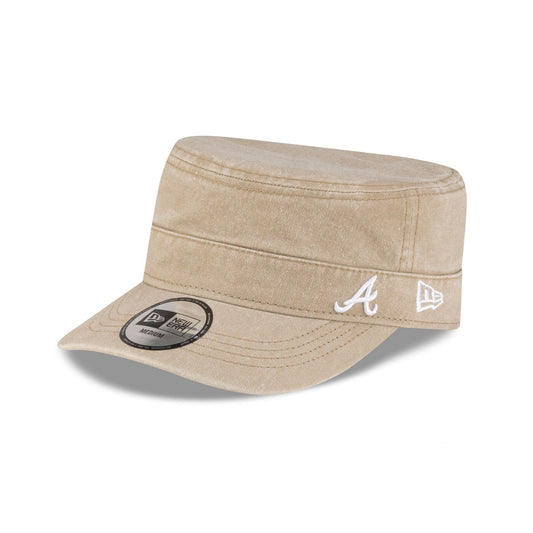 Atlanta Braves Pigment Dye Khaki Military Cap