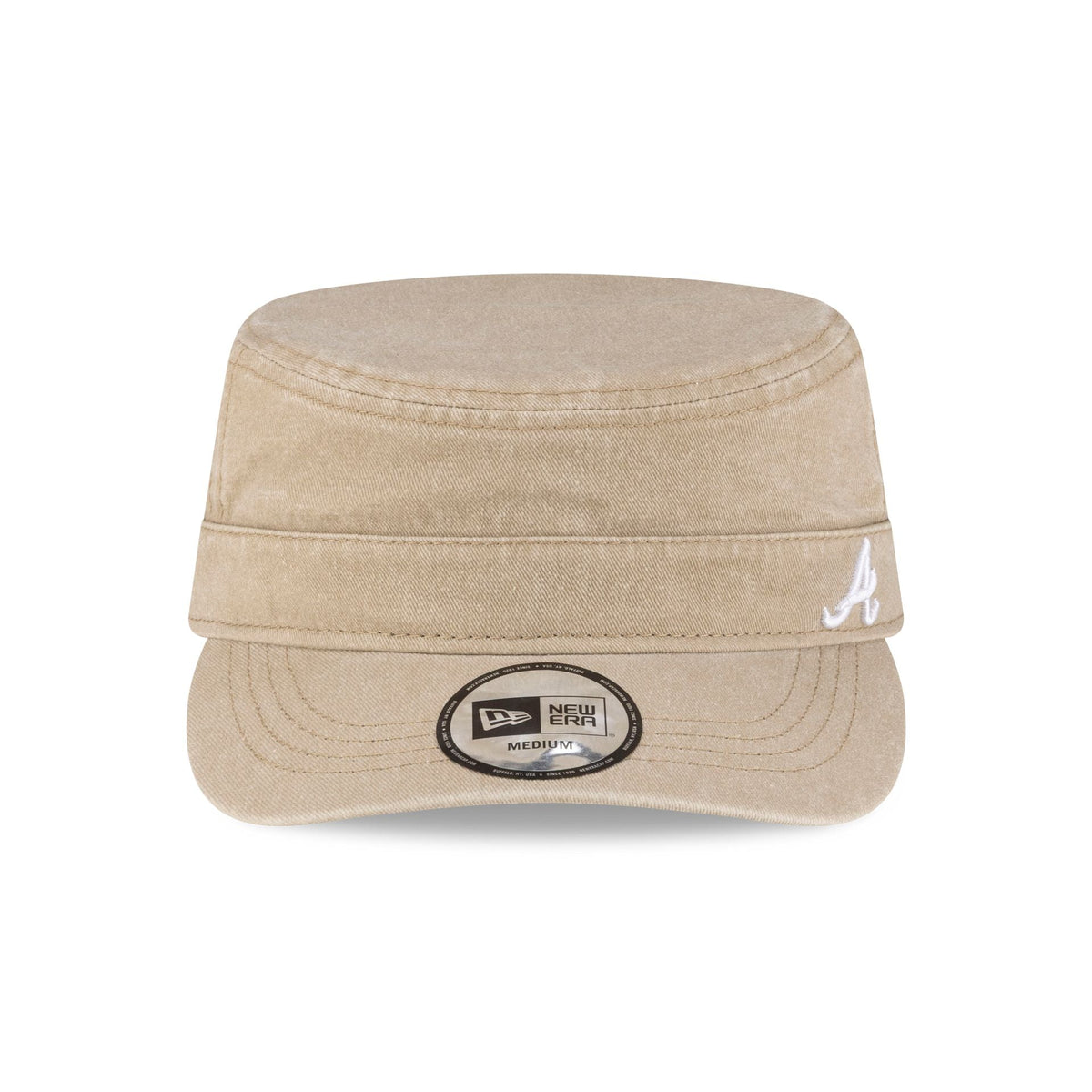 Atlanta Braves Pigment Dye Khaki Military Cap