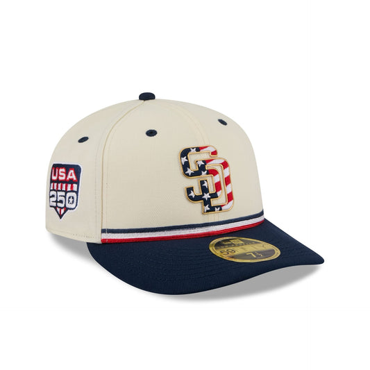 San Diego Padres Independence Day 2026 Low Profile 59FIFTY Fitted Hat