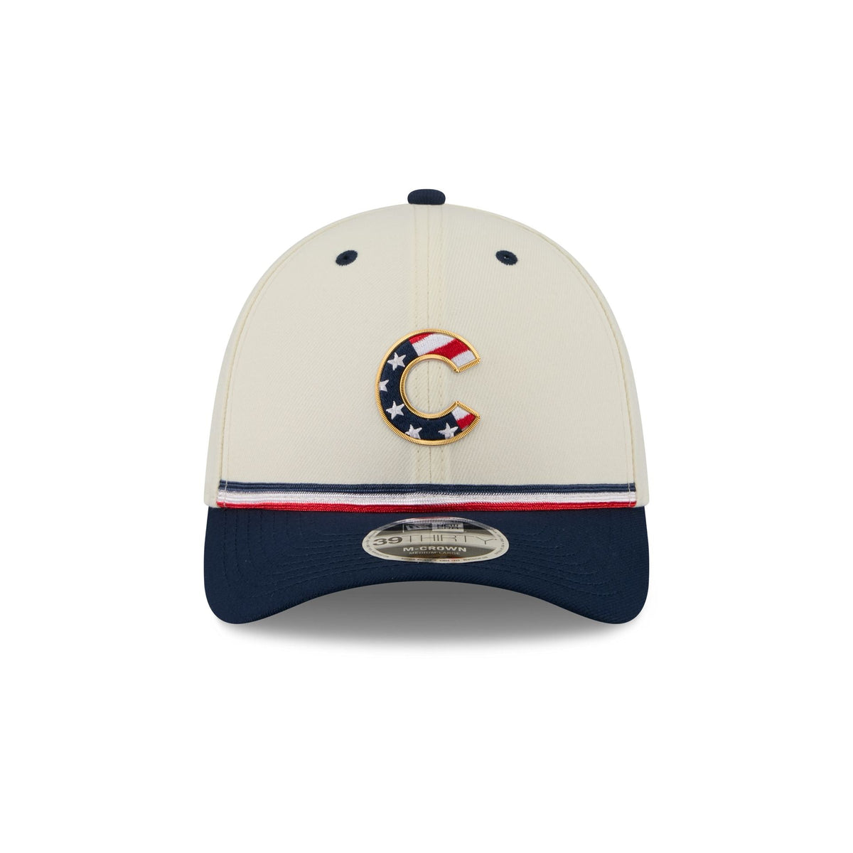 Chicago Cubs Independence Day 2026 39THIRTY M-Crown Stretch Fit Hat