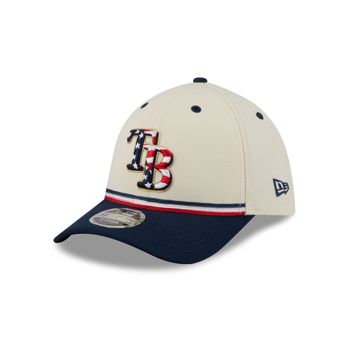 Tampa Bay Rays Independence Day 2026 39THIRTY M-Crown Stretch Fit Hat