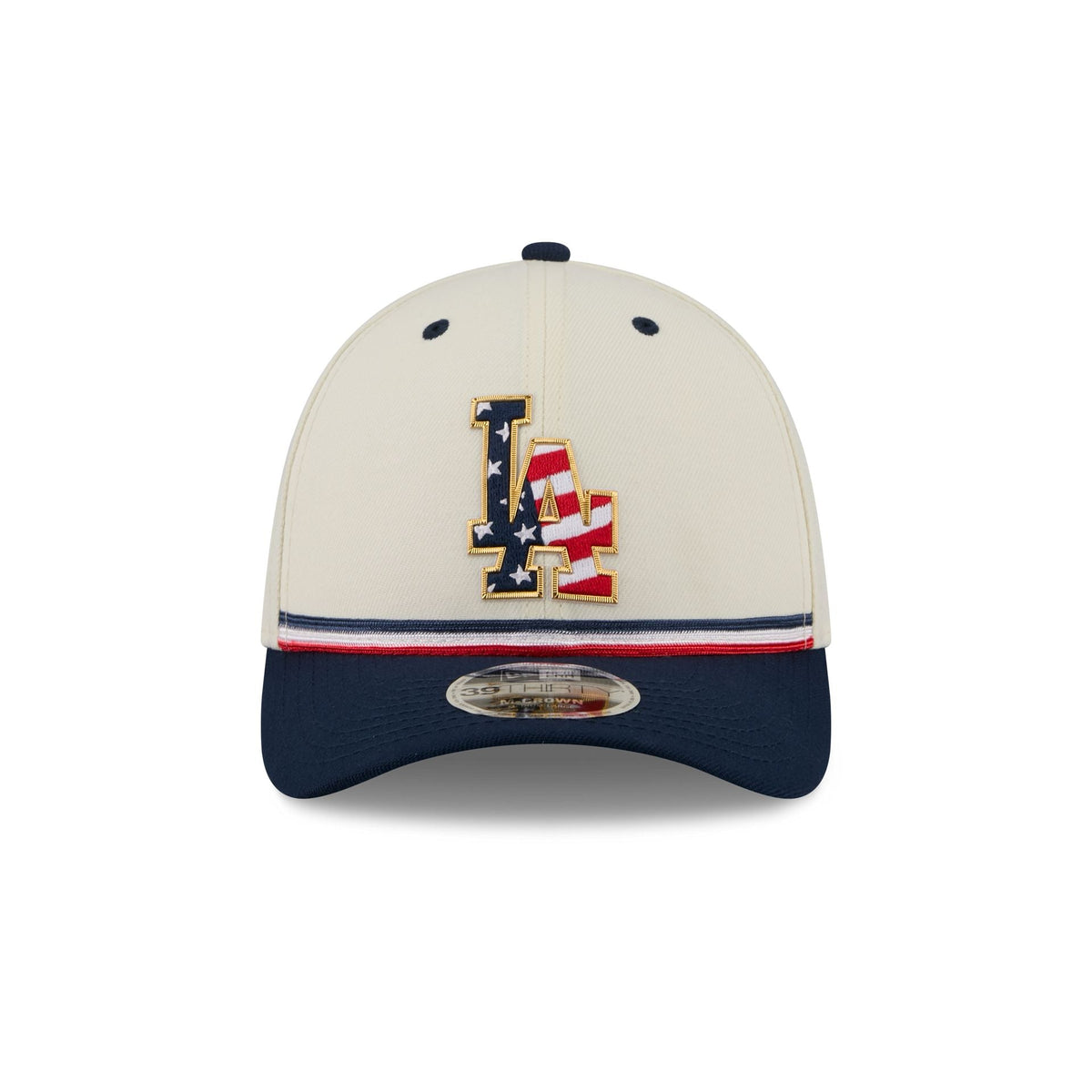 Los Angeles Dodgers Independence Day 2026 39THIRTY M-Crown Stretch Fit Hat