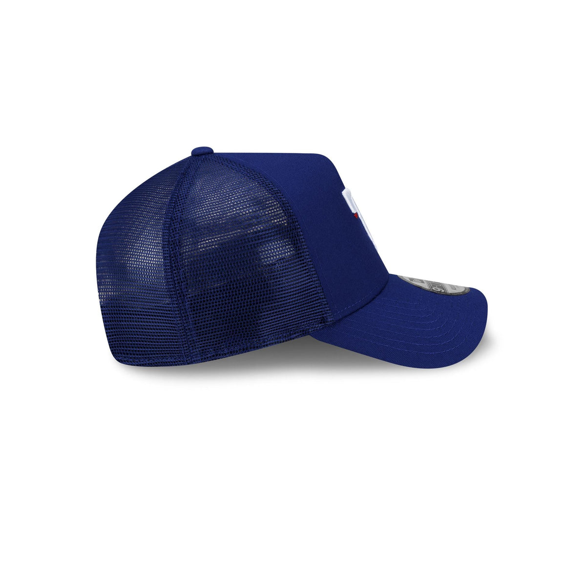 Texas Rangers Side Script 9FORTY A-Frame Trucker Hat