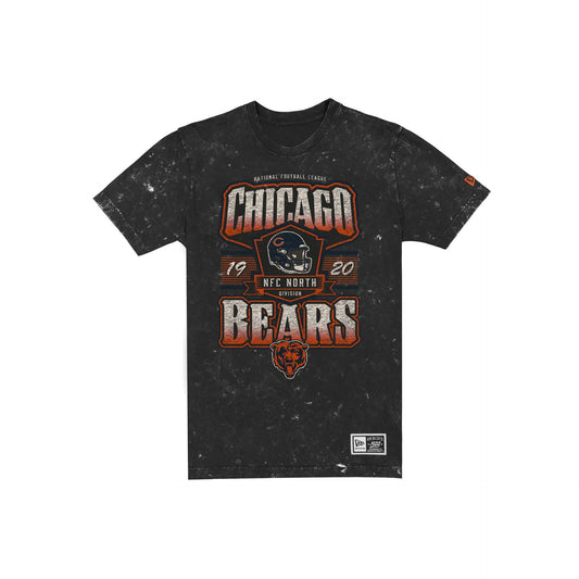 Chicago Bears Throwback Washed Graphic Black T-Shirt
