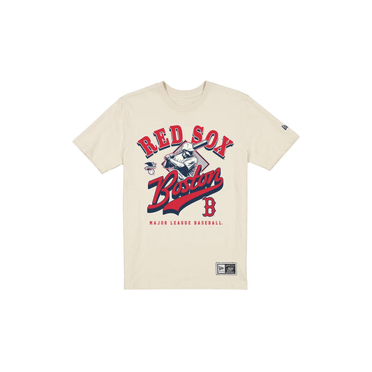 Boston Red Sox Throwback Batter Chrome White T-Shirt