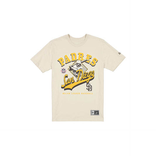San Diego Padres Throwback Batter Chrome White T-Shirt
