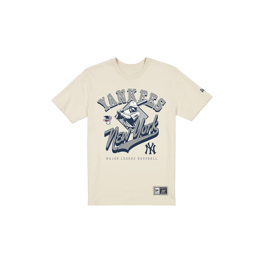 New York Yankees Throwback Batter Chrome White T-Shirt