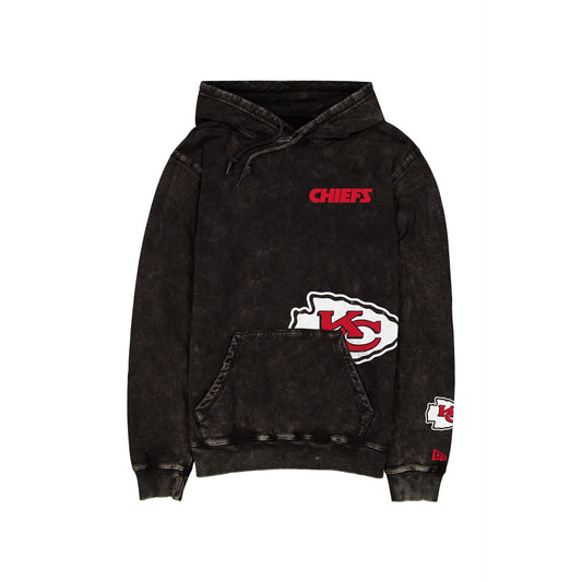 Kansas City Chiefs Logo Washed Black Hoodie