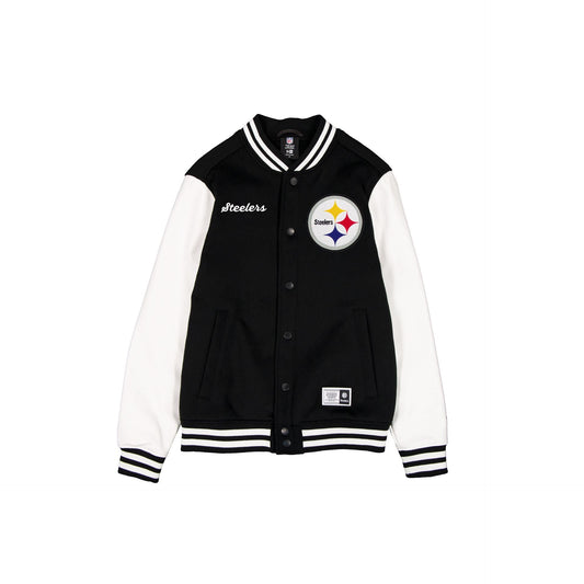 Pittsburgh Steelers Black & White Varsity Jacket