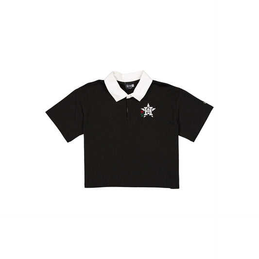 Houston Astros Women's Cropped Black Polo