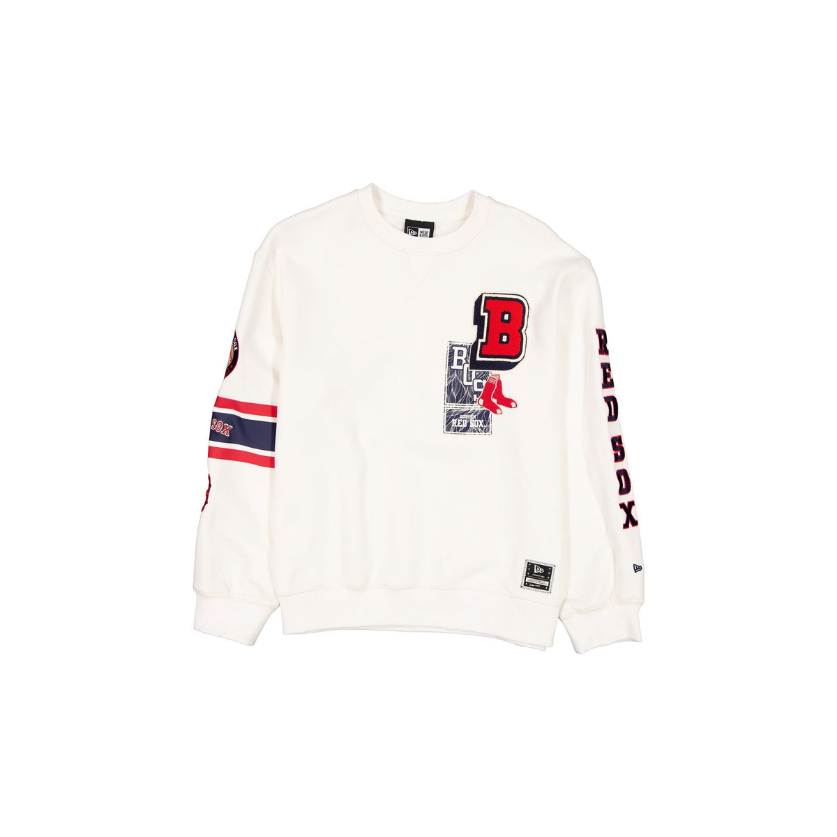Boston Red Sox Women's Chrome White Varsity Crewneck