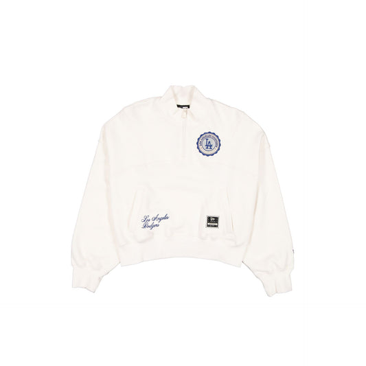 Los Angeles Dodgers Women's Chrome White Quarter Zip