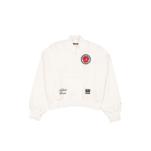 Atlanta Braves Women's Chrome White Quarter Zip