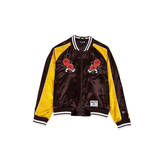 San Diego Padres Women's Floral Satin Varsity Jacket