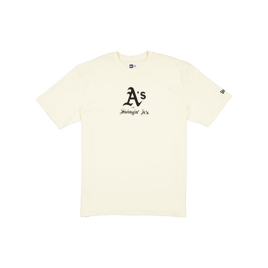 Athletics Gothic Lettering Chrome White T-Shirt