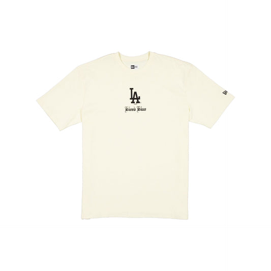 Los Angeles Dodgers Gothic Lettering Chrome White T-Shirt