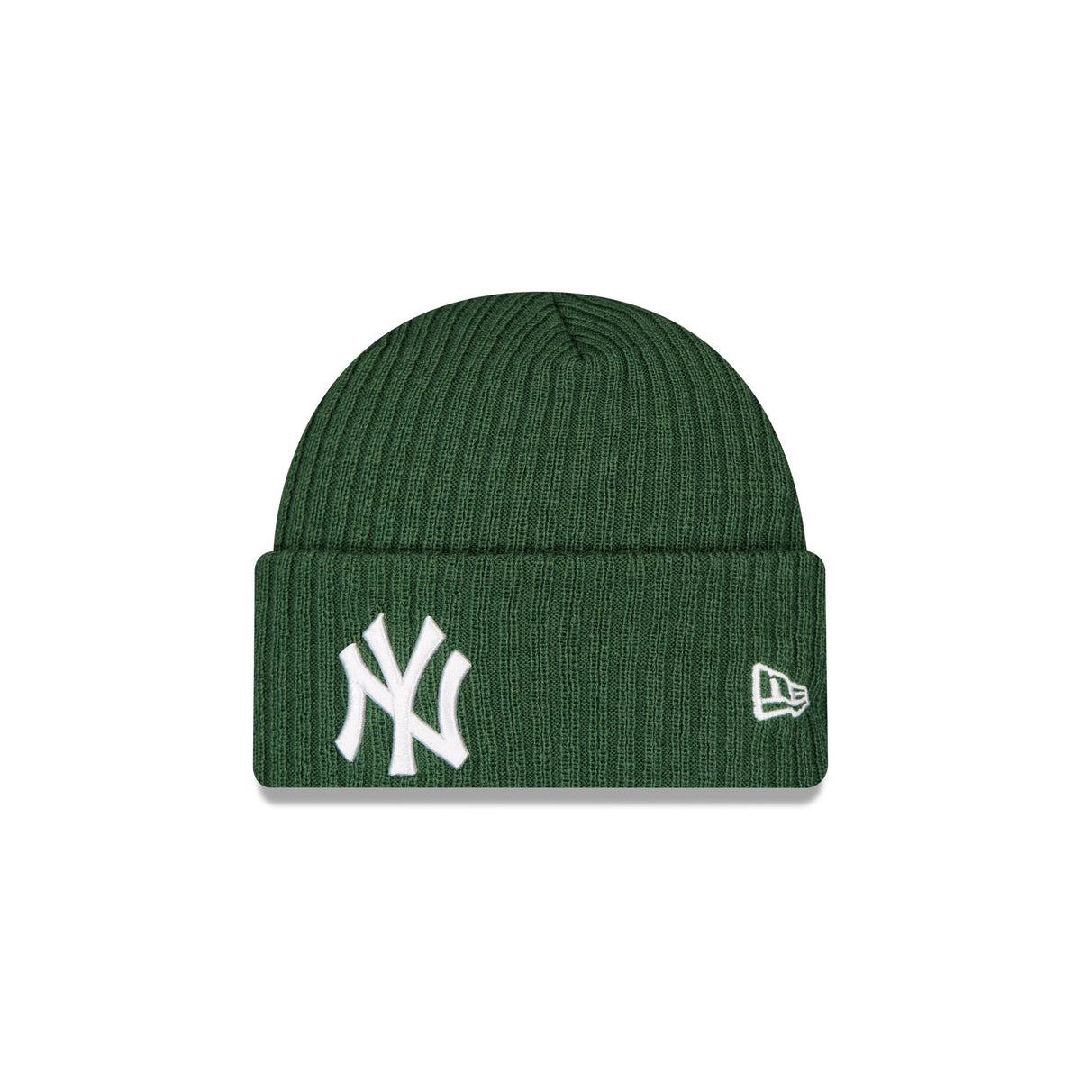 New York Yankees Wide Cuff Green Beanie Hat