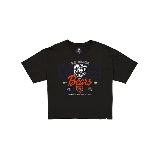 Chicago Bears 2026 Functional Fandom Women's Black Cropped T-Shirt