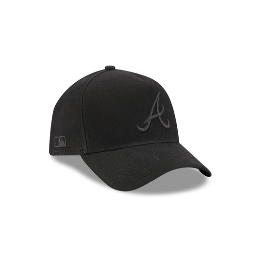 Atlanta Braves Waxed Canvas Black 59FORTY A-Frame Fitted Hat