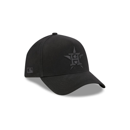 Houston Astros Waxed Canvas Black 59FORTY A-Frame Fitted Hat
