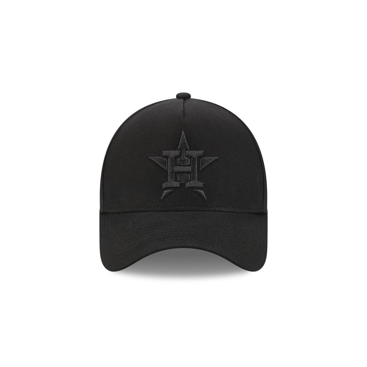 Houston Astros Waxed Canvas Black 59FORTY A-Frame Fitted Hat