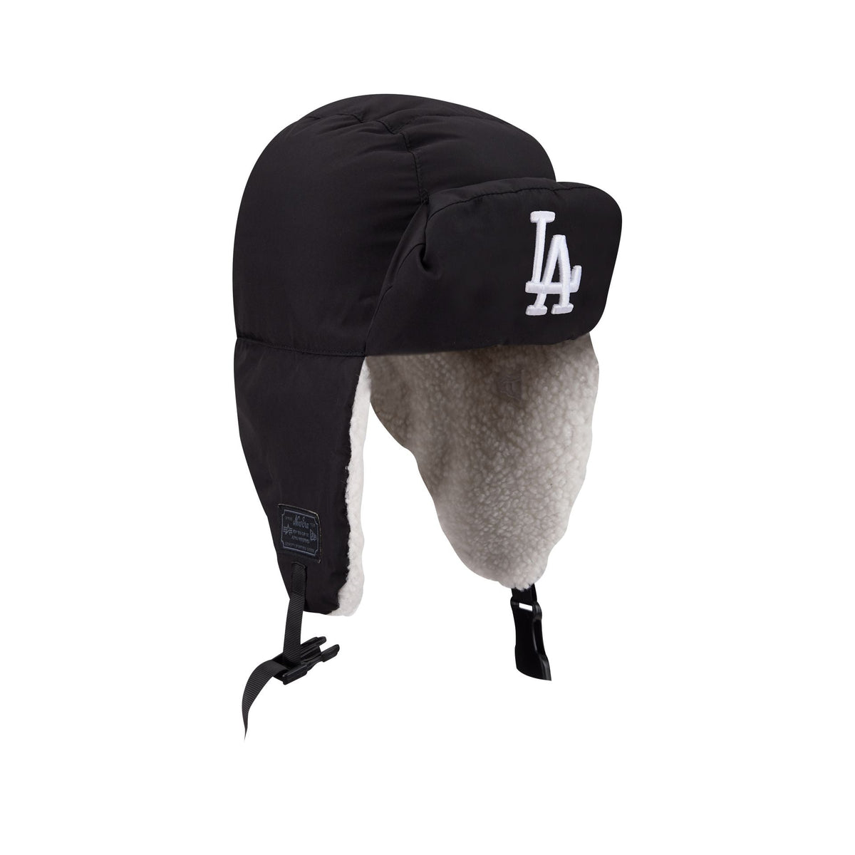 Alpha Industries x Los Angeles Dodgers Black Puffer Trapper Hat