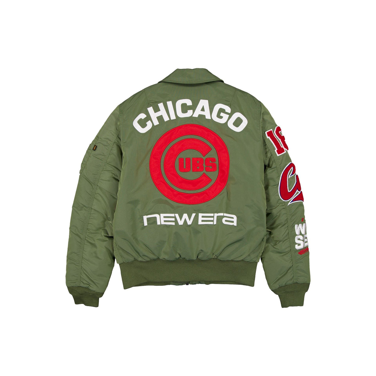 Alpha Industries x Chicago Cubs Sage Green MA-1 Flight Jacket