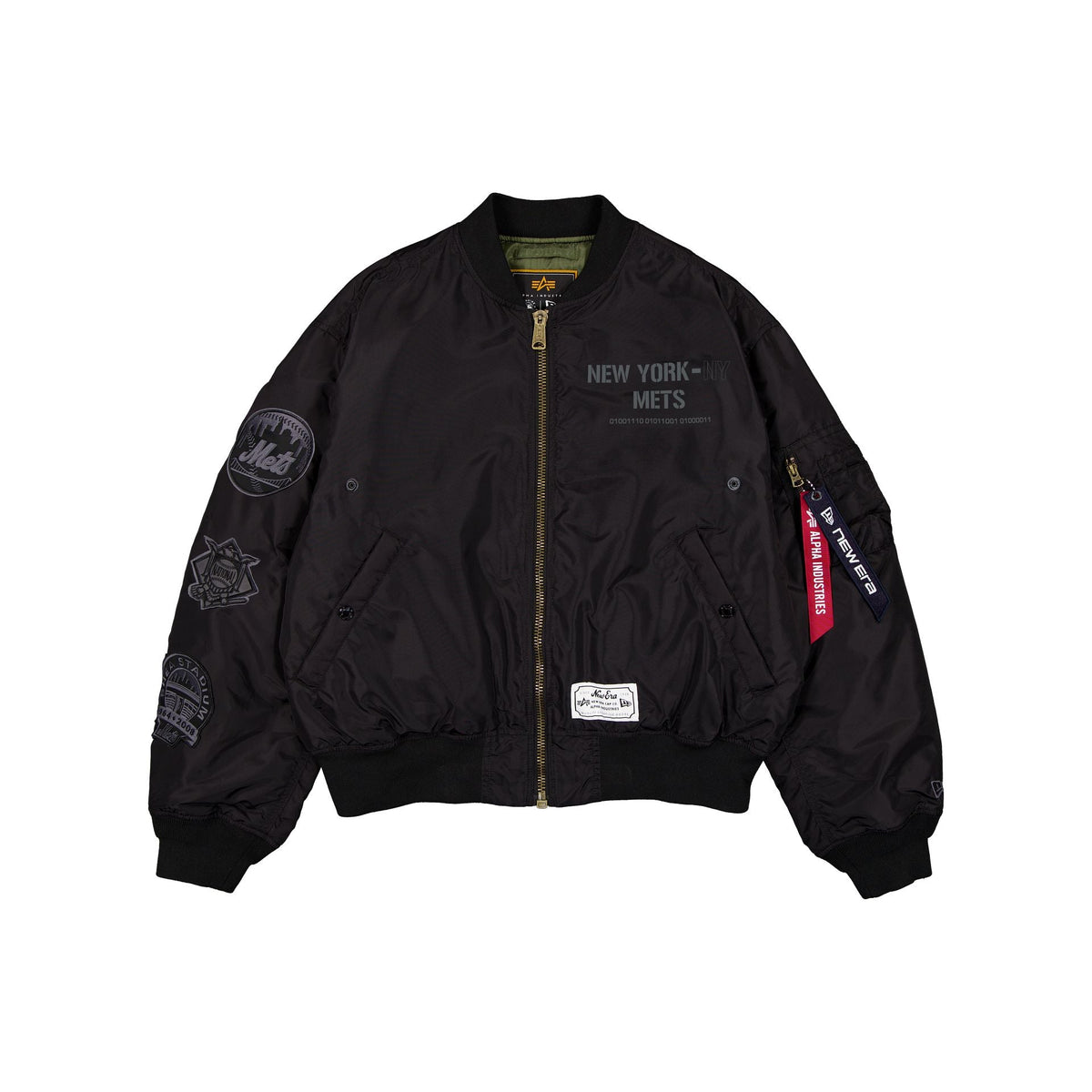 Alpha Industries x New York Mets Black 2-in-1 MA-1 Flight Jacket + Vest