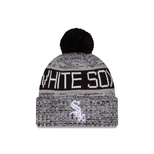 Chicago White Sox Tri Color Pom Knit Hat