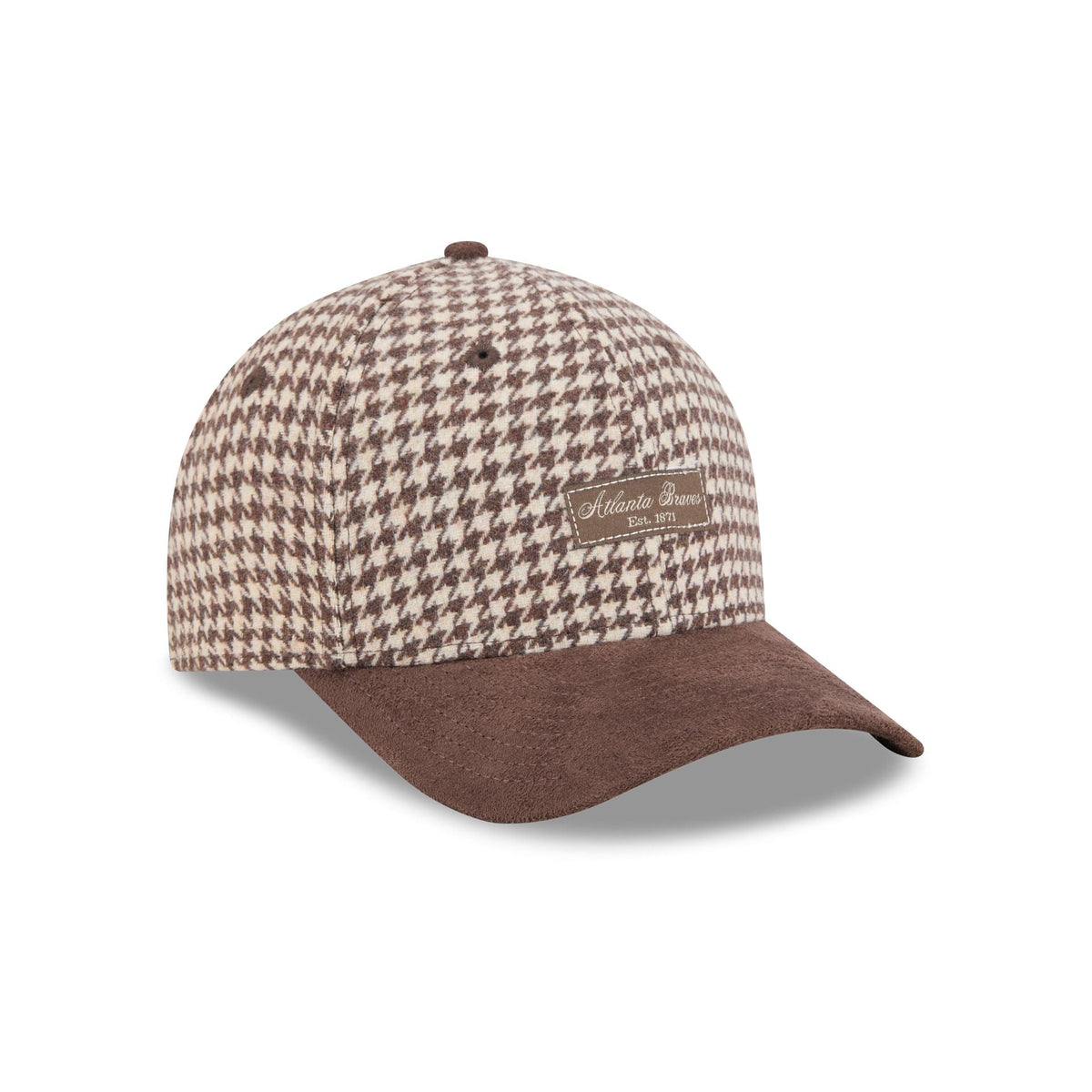 Atlanta Braves Brown Houndstooth Women's 9FORTY M-Crown Adjustable Hat