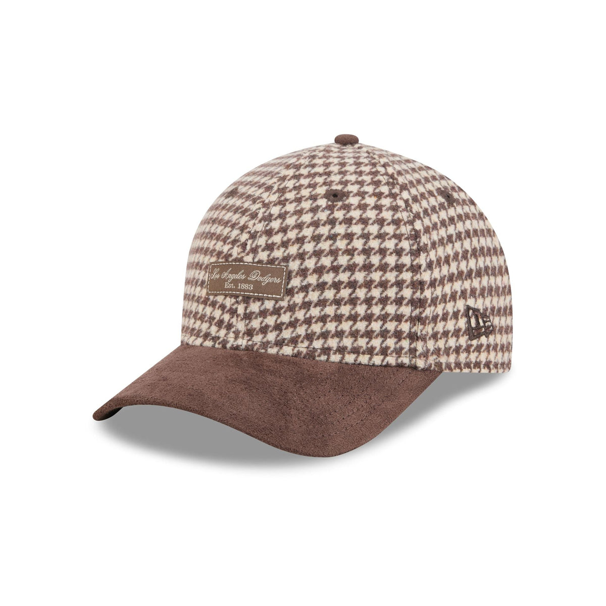 Los Angeles Dodgers Brown Houndstooth Women's 9FORTY M-Crown Adjustable Hat