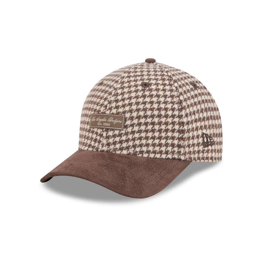 Los Angeles Dodgers Brown Houndstooth Women's 9FORTY M-Crown Adjustable Hat