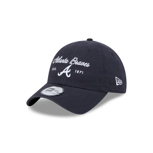 Atlanta Braves Script Wordmark Casual Classic Adjustable Hat