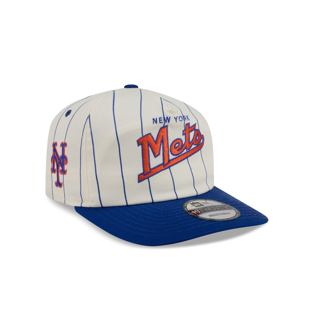New York Mets Chrome White Pinstripe 19TWENTY Snapback Hat