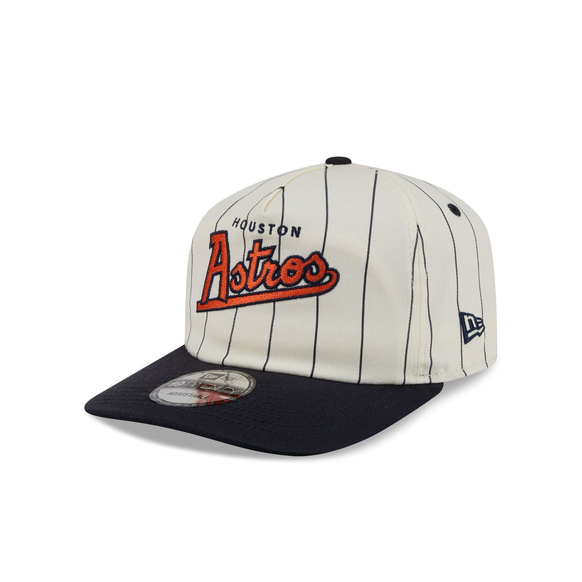 Houston Astros Chrome White Pinstripe 19TWENTY Snapback Hat